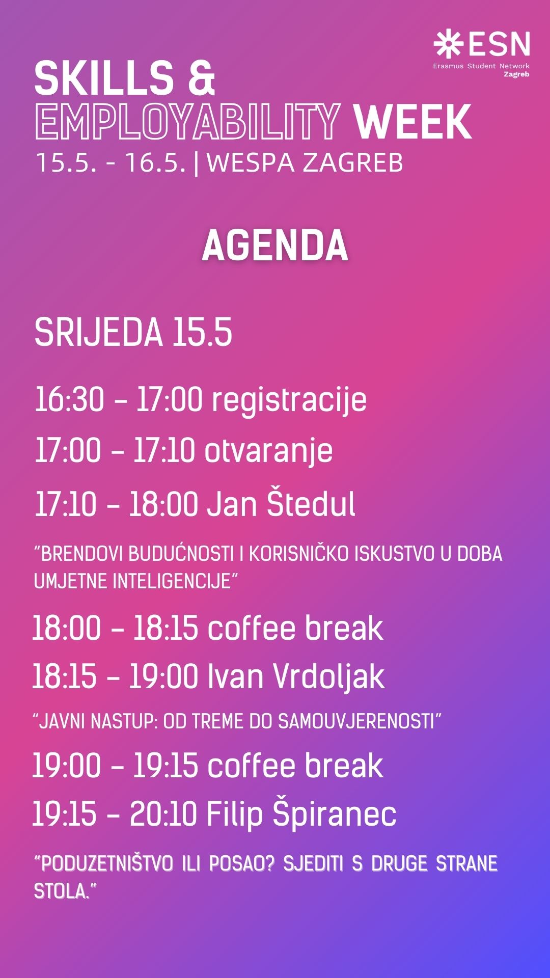Skills & Employability Week - Novosti - Fakultet političkih znanosti