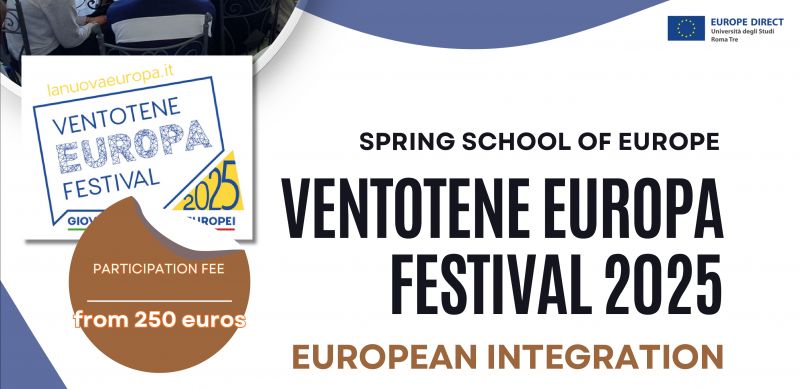 Poziv na proljetnu školu europskih integracija - VENTOTENE EUROPA FESTIVAL