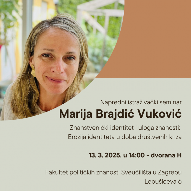 Napredni istraživački seminar: Marija Brajdić Vuković
