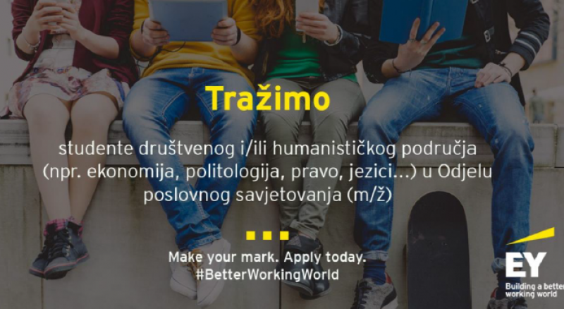 EY Hrvatska traži studente politologije u Odjelu poslovnog savjetovanja