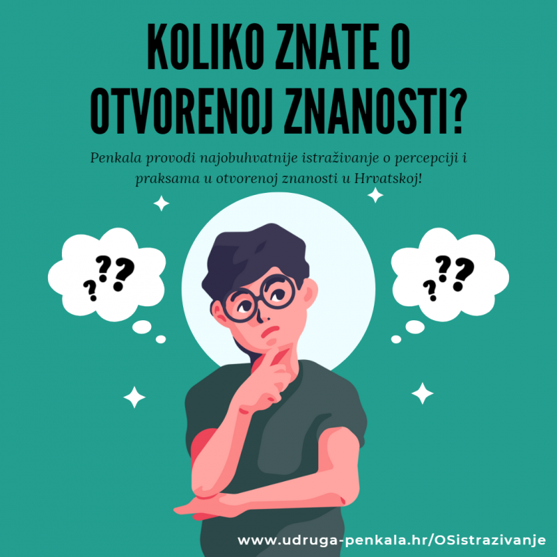 Veliko istraživanje o stavovima i praksama u otvorenoj znanosti u Hrvatskoj