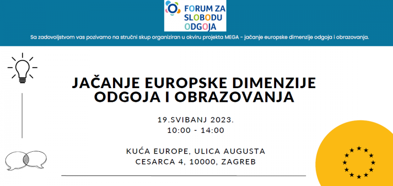 Poziv na stručni skup „Jačanje europske dimenzije odgoja i obrazovanja“ 19. svibnja 2023. godine