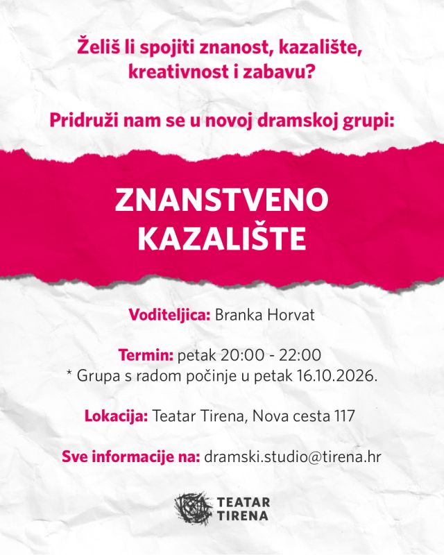 Studentska dramska grupa “Znanstveno kazalište” - Teatar Tirena
