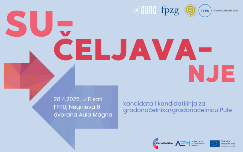 Pozivna javni događaj Studentice i studenti pitaju: Sučeljavanje kandidata i kandidatkinja za gradonačelnika/gradonačelnicu Pule