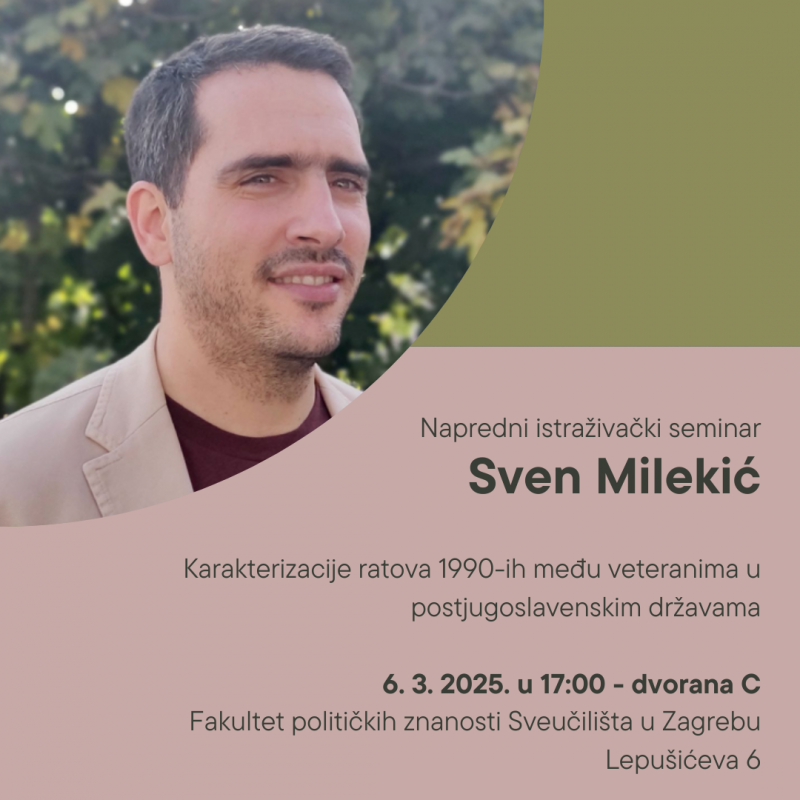 Napredni istraživački seminar: Sven Milekić